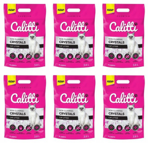 Calitti Crystals Silkonowy Żwirek 6 x 3,8l
