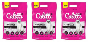 Calitti Crystals Silkonowy Żwirek 3 x 3,8l