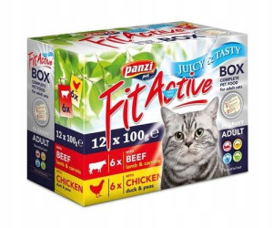 Fit Active Cat Box Kurczak/Wołowina 12x100g