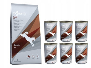 Trovet Dog HLD Hepatic 3 kg + 6 puszek 400g