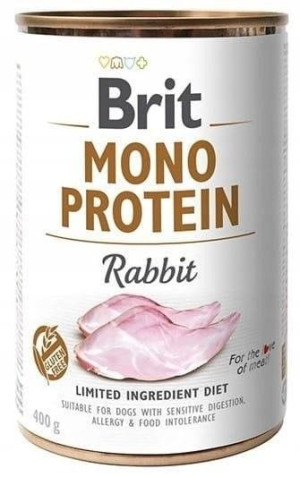 Brit Mono Protein Rabbit Królik Puszka 400 g