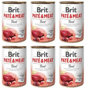 Brit Pate&Meat Dog Beef Wołowina 6 x 400 g
