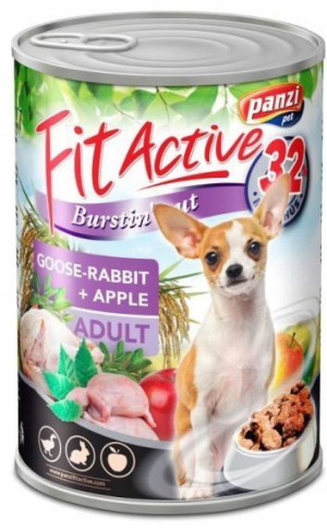 Fit Active Dog Adult puszka 415 g - Gęś i Królik