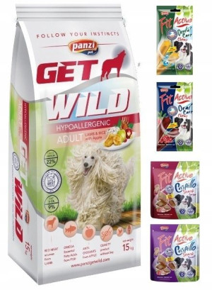 GetWild Hypoallergenic Lamb 15 kg + 4 gratisy