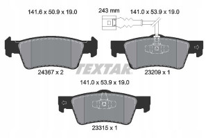 TEXTAR 2436704 Zestaw klocków hamulcowych, hamulce