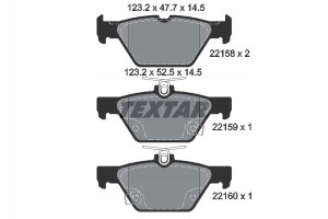 TEXTAR 2215801 Zestaw klocków hamulcowych, hamulce