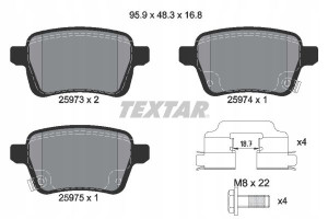 TEXTAR 2597301 Zestaw klocków hamulcowych, hamulce