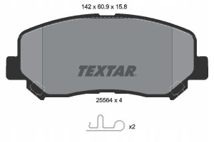 TEXTAR 2556401 Zestaw klocków hamulcowych, hamulce
