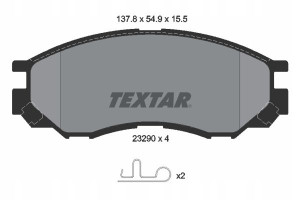 TEXTAR 2329002 Zestaw klocków hamulcowych, hamulce