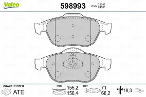 VALEO 598993 Zestaw klocków hamulcowych, hamulce t