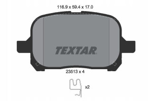 TEXTAR 2351302 Zestaw klocków hamulcowych, hamulce