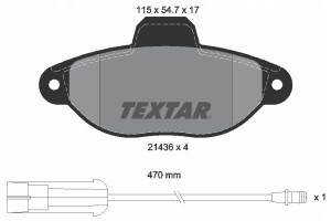 TEXTAR 2143603 Zestaw klocków hamulcowych, hamulce