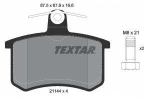 TEXTAR 2114401 Zestaw klocków hamulcowych, hamulce