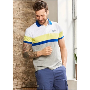 Koszulka Polo W Pasy Z Kołnierzykiem 52-54 929453