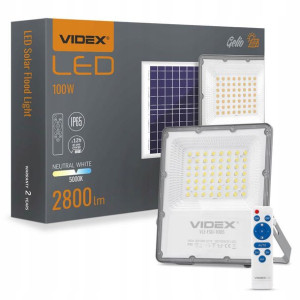 Automatyczny reflektor LED FLOOD SOLAR GELIO 100W