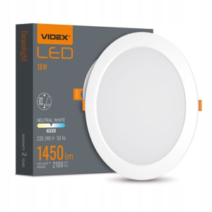 VIDEX Oprawa LED DOWNLIGHT 18W 1450lm Neutralna