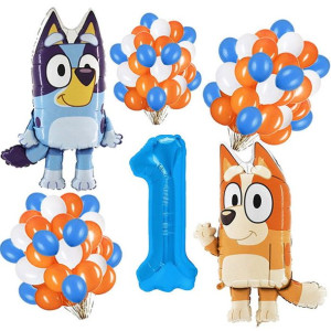 Zestaw Balonów Na 1 Urodziny Bluey Bingo 33 Szt