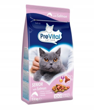 Prevital Senior Sucha Karma dla Kotów Łosoś 1,4 kg