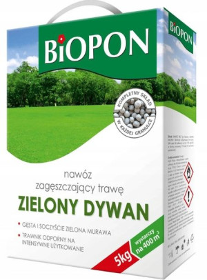 Biopon Nawóz Zagęszczający Trawę Zielony Dywan 5kg