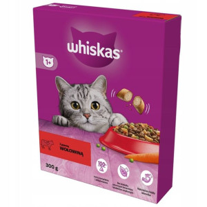 Whiskas Adult Karma Sucha Wołowina 300g