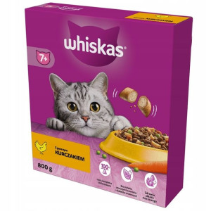 Whiskas Senior Karma Sucha Kurczak 800g