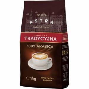 Kawa Astra ŁAGODNA TRADYCYJNA Arabika ziarno 1kg