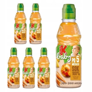 Kubuś Baby Sok Dzieci Banan Marchew Jabłko 300 x 6