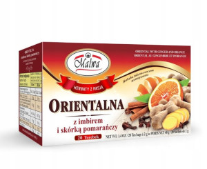 Herbata Malwa Orientalna Imbir Pomarańcza Ex20