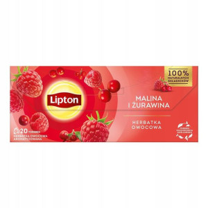 Herbata LIPTON Owocowa Malina Żurawina Ex20