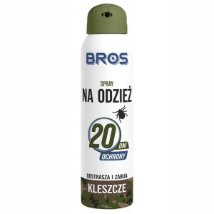 Bros Spray na Odzież Odstrasz Zabija Kleszcze 90ml