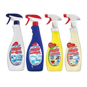 Meglio Zestaw Płynów Odtłuszczacz Odkamien 4x750ml