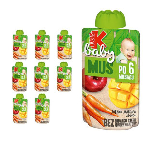 Kubuś Baby Mus Jabłko Marchew Mango 9 x 100g