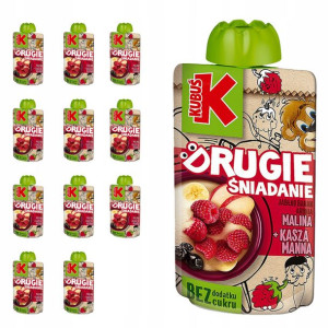 Kubuś MUS Drugie Śniadanie Malina Kasza 12 x 100g