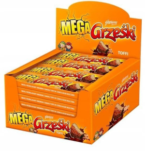 Wafle Grześki MEGA Toffi w Czekoladzie 32 szt