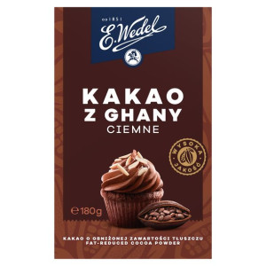 Kakao Ciemne z Ghany 180g Wedel