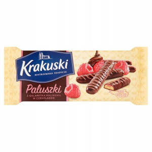 Krakuski Paluszki Malinowe 144g
