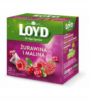 Herbata Loyd Piramidka Żurawina Malina Ex20 Mokate