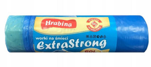 Worki Na Śmieci ExtraStrong 60L Taśma A'10 Hrabina