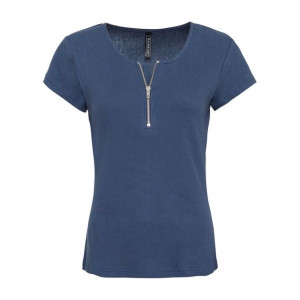 T-shirt W Prążki Z Zamkiem 40-42 934246