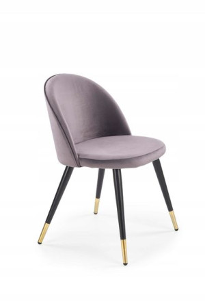 Krzesło Wypoczynkowe K315 Tkanina Velvet Popiel