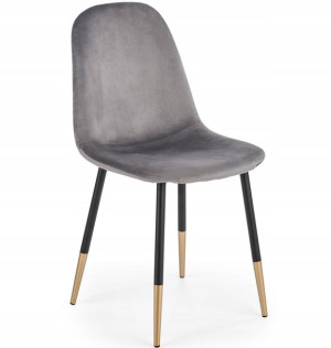 Krzesło Wypoczynkowe K379 Tkanina Velvet Popiel