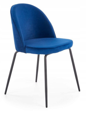 Krzesło Wypoczynkowe K314 Tkanina Velvet Granatowy