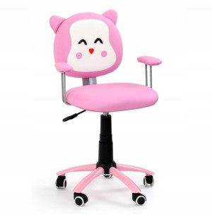 Fotel Obrotowy Kitty Eco Skóra Różowy