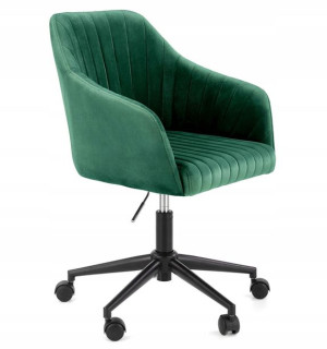 Fotel Obrotowy Fresco Tkanina Velvet Zielony
