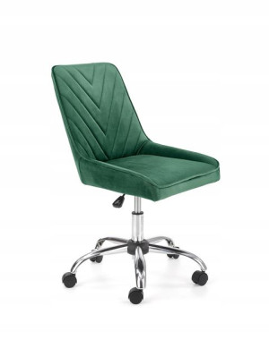 Fotel Obrotowy Rico Tkanina Velvet Zielony