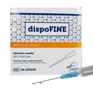 Igła iniekcyjna IGŁY 0,5x25 dispoFINE 100szt