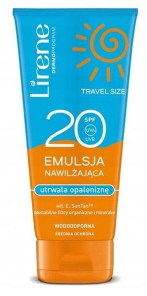 Emulsja do opalania SPF 20 Lirene TRAVEL SIZE 90ml