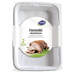 Foremki Aluminiowe Z Papierem Do Pieczenia Duże X2