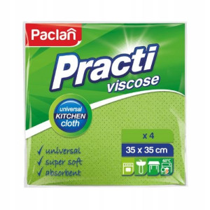 Ściereczki wiskozowe 4szt. 35x35cm PACLAN zielone
