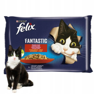 FELIX Karma mokra SASZETKI KRÓLIK JAGNIĘCINA 4x85g